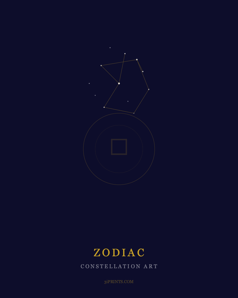 Zodiac Star Sign Art — Digital Print (Instant Download)