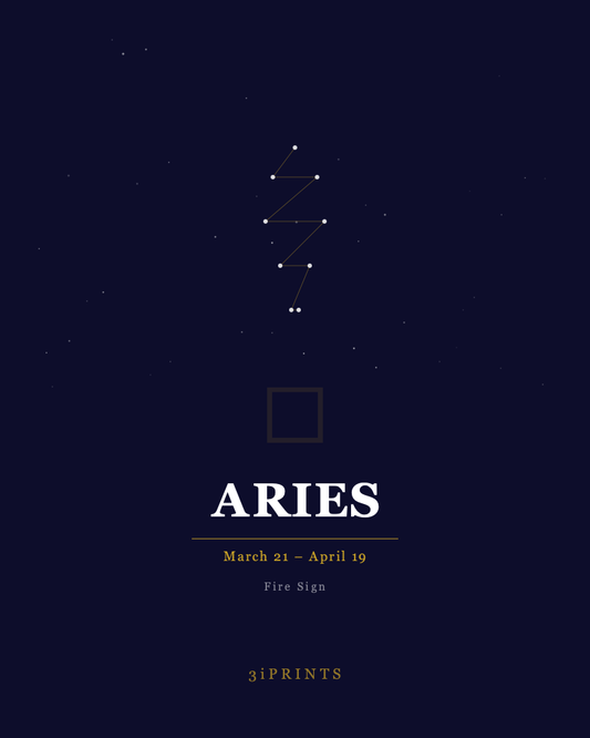 Aries Zodiac Art Print — March 21 – April 19 (Instant Download)