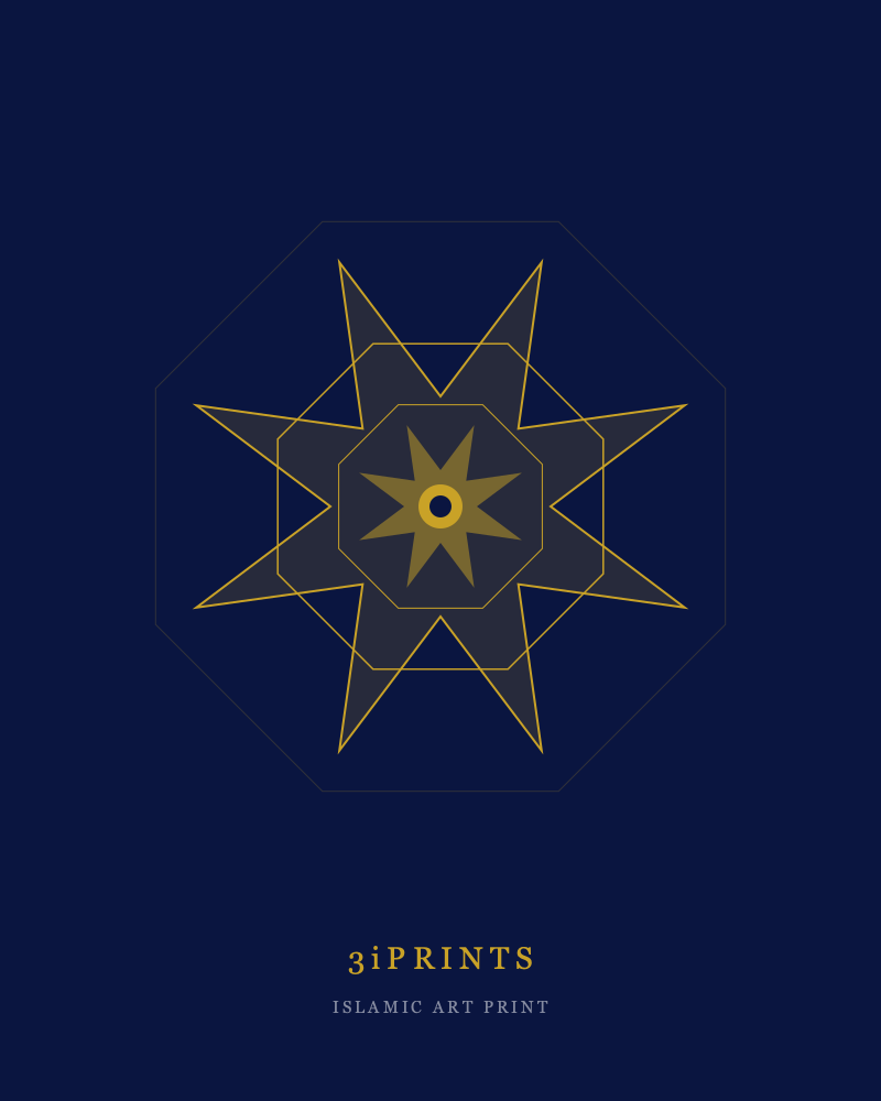 Islamic Geometric Art — Eight-Point Star (Instant Download)
