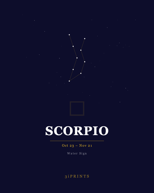 Scorpio Zodiac Art Print — Oct 23 – Nov 21 (Instant Download)