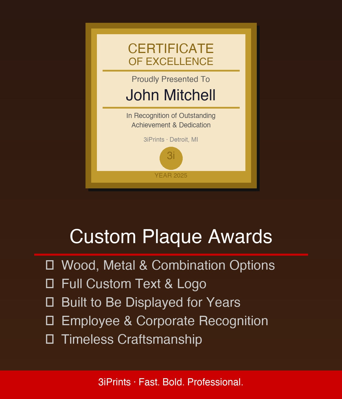 Custom Plaque Awards