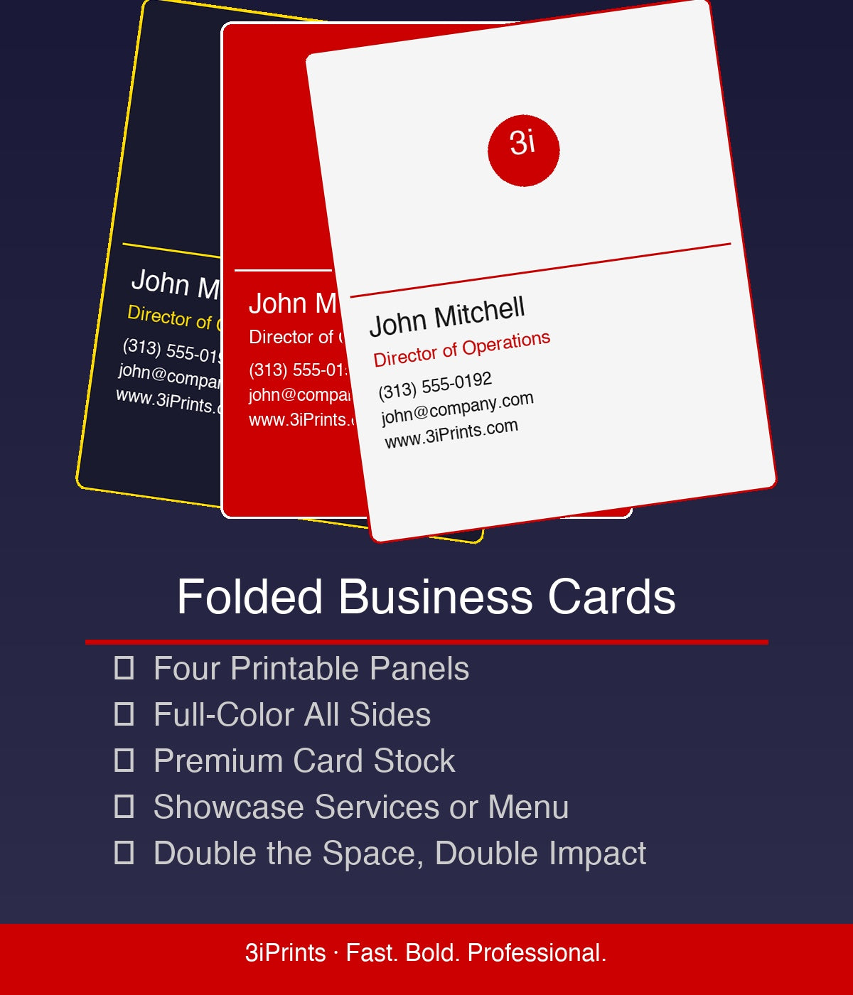 Folded Business Cards