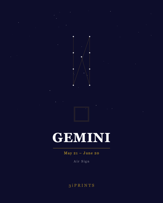 Gemini Zodiac Art Print — May 21 – June 20 (Instant Download)