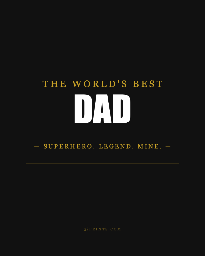 Superhero Dad Print — Bold Typography (Instant Download)