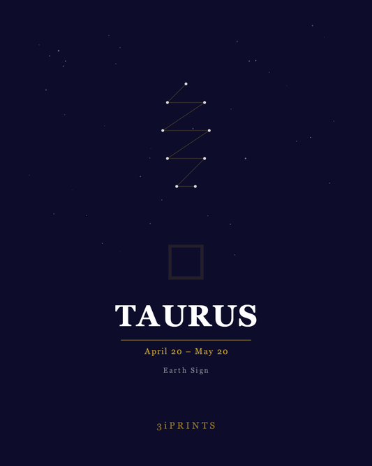 Taurus Zodiac Art Print — April 20 – May 20 (Instant Download)