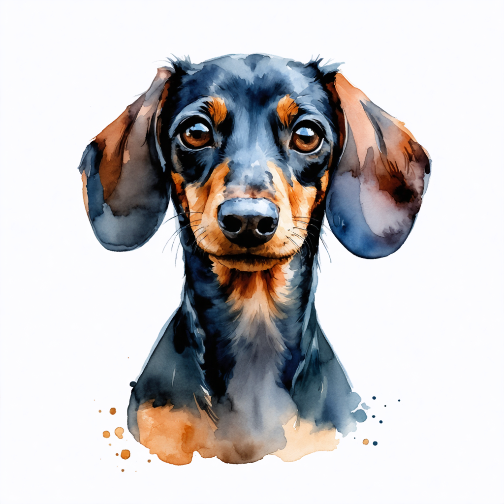 Dachshund — Watercolour Wall Art Print