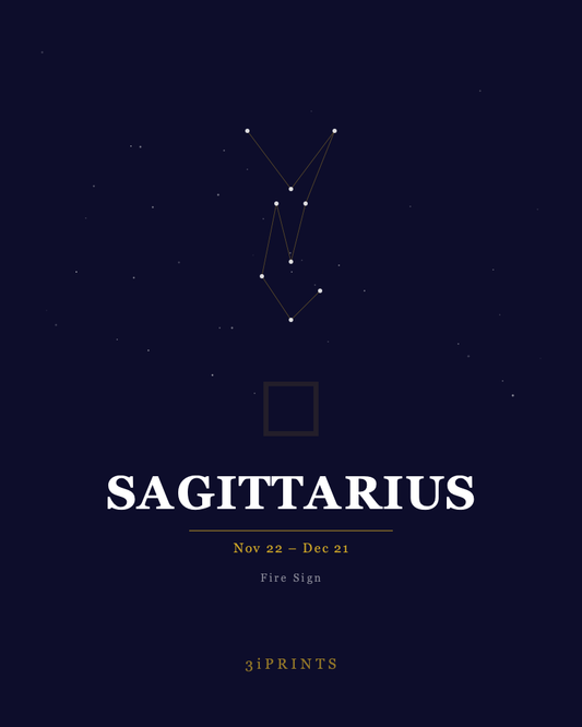 Sagittarius Zodiac Art Print — Nov 22 – Dec 21 (Instant Download)