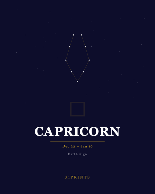 Capricorn Zodiac Art Print — Dec 22 – Jan 19 (Instant Download)